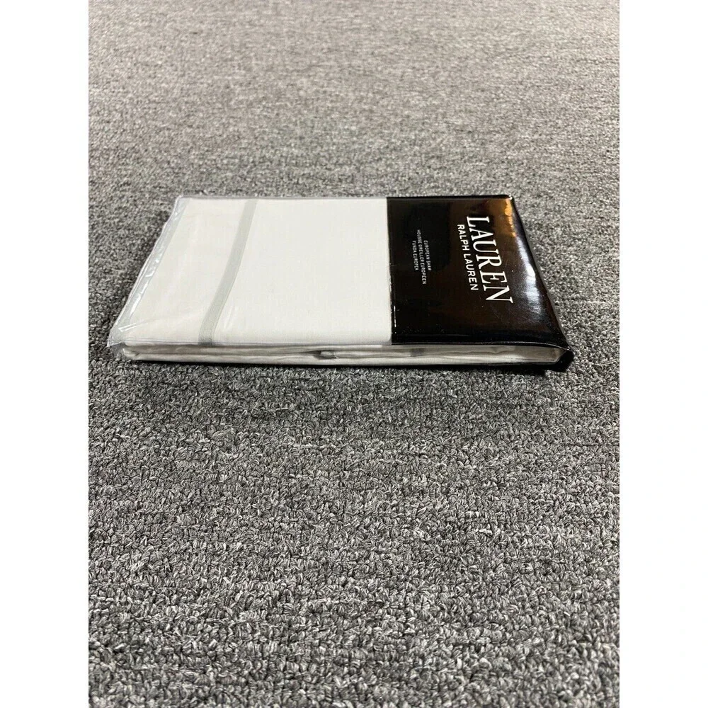 Ralph Lauren European Sham 300 Thread Count Beige SPENCER BORDER SATEEN